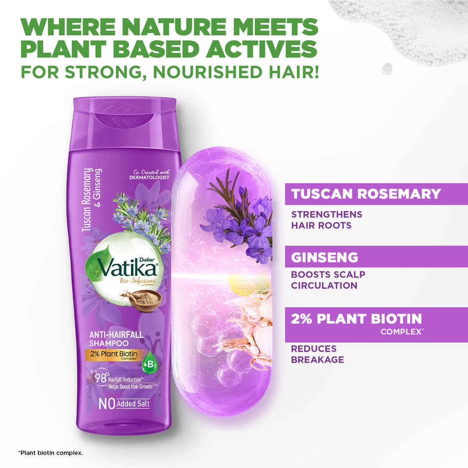 Dabur Vatika Bio Infusions Anti-hairfall Shampoo