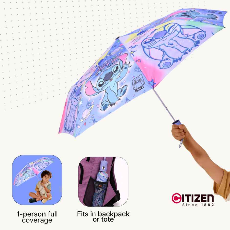 Citizen Auto Kids Umbrella Lilo Stitch Print | 21 Inch | 3 Fold