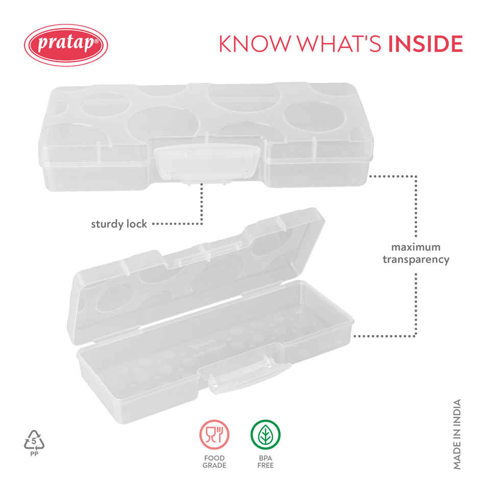 PRATAP Bubble Pencil Box Clear