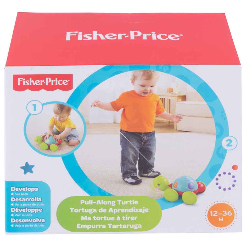 Mattel Games Fisher Price Pull Along Turtle Baby And Toddler Pull Toy