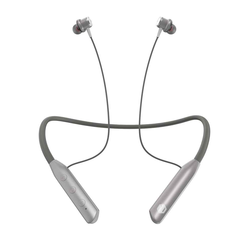 Nu Republic Pulse Metal Neckband Earphones (Silver)-1 unit