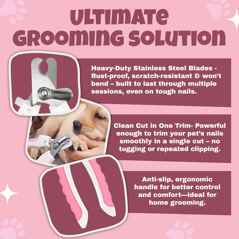 Petoska Large Nail Cutter for Pets Pink