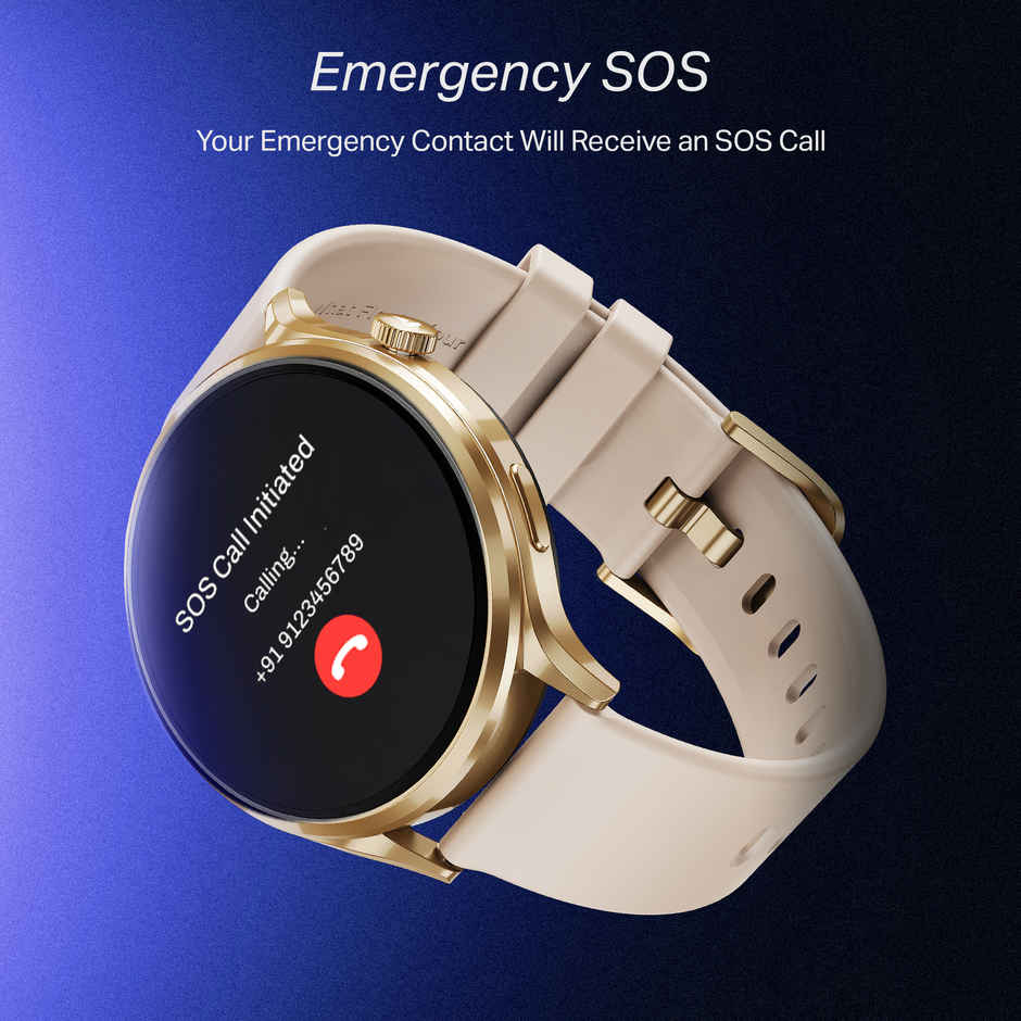 boAt Lunar Discovery Pro Smartwatch, 1.39" HD, Metal, SOS, HR/SpO2, Cherry Blossom