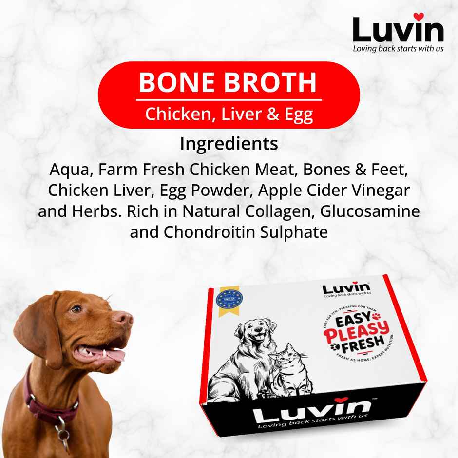 Luvin Chicken Bone Broth For Dogs
