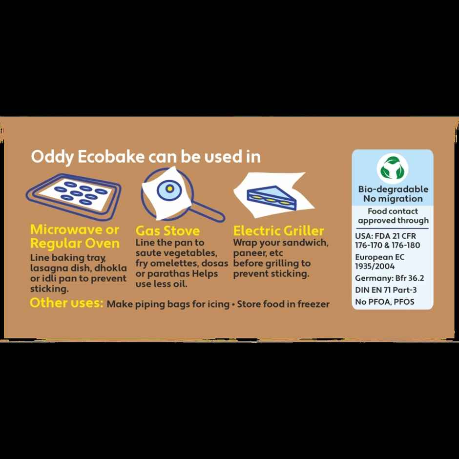 Oddy Ecobake+ Heavy Duty Coated Cooking Paper | 10 inch x 5 m