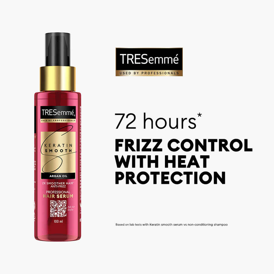 TRESemme Keratin Smooth Anti-Frizz Hair Serum, Smoothens Dry & Frizzy Hair