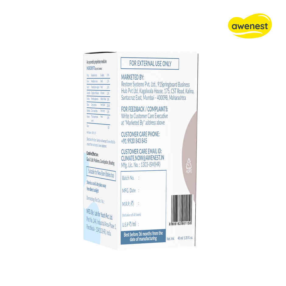 Awenest Bye Bye Colic Tummy Roll On