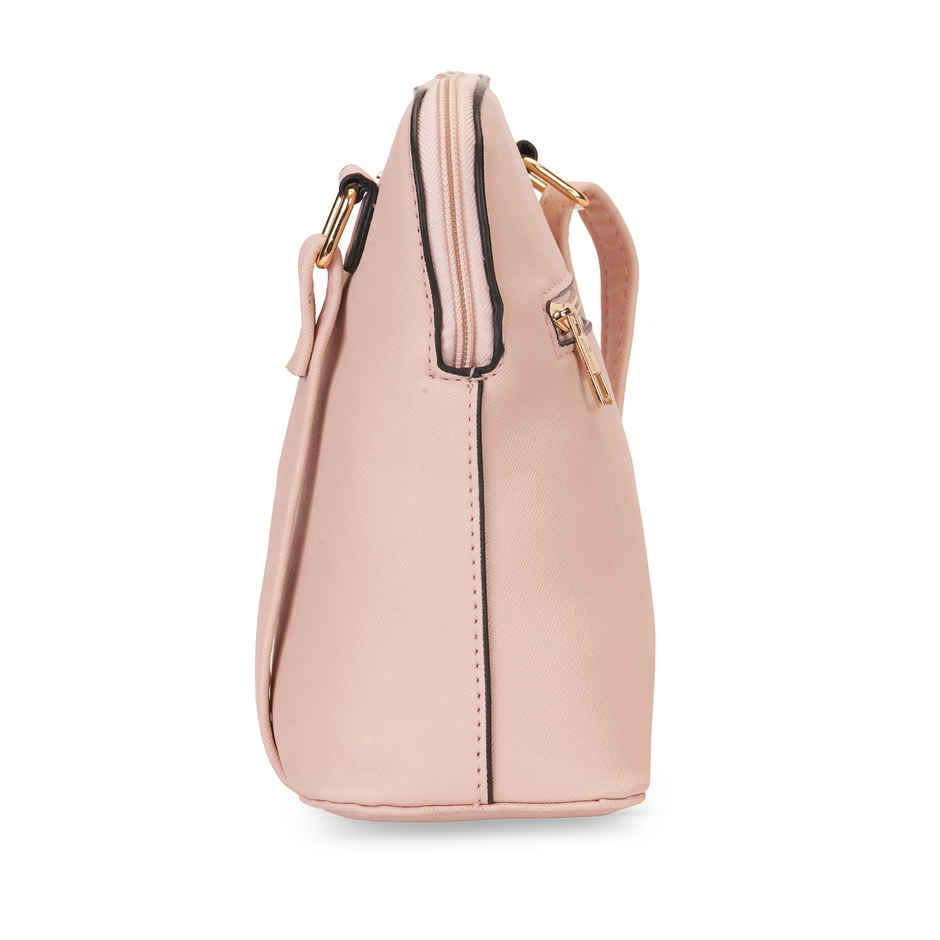 Lavie Women's Merlin Vertical Dome Cross Body Sling Bag | Ladies Purse Handbag | Light Pink