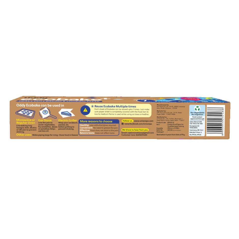 Oddy Ecobake+ Heavy Duty Coated Cooking Paper | 10 inch x 16 m