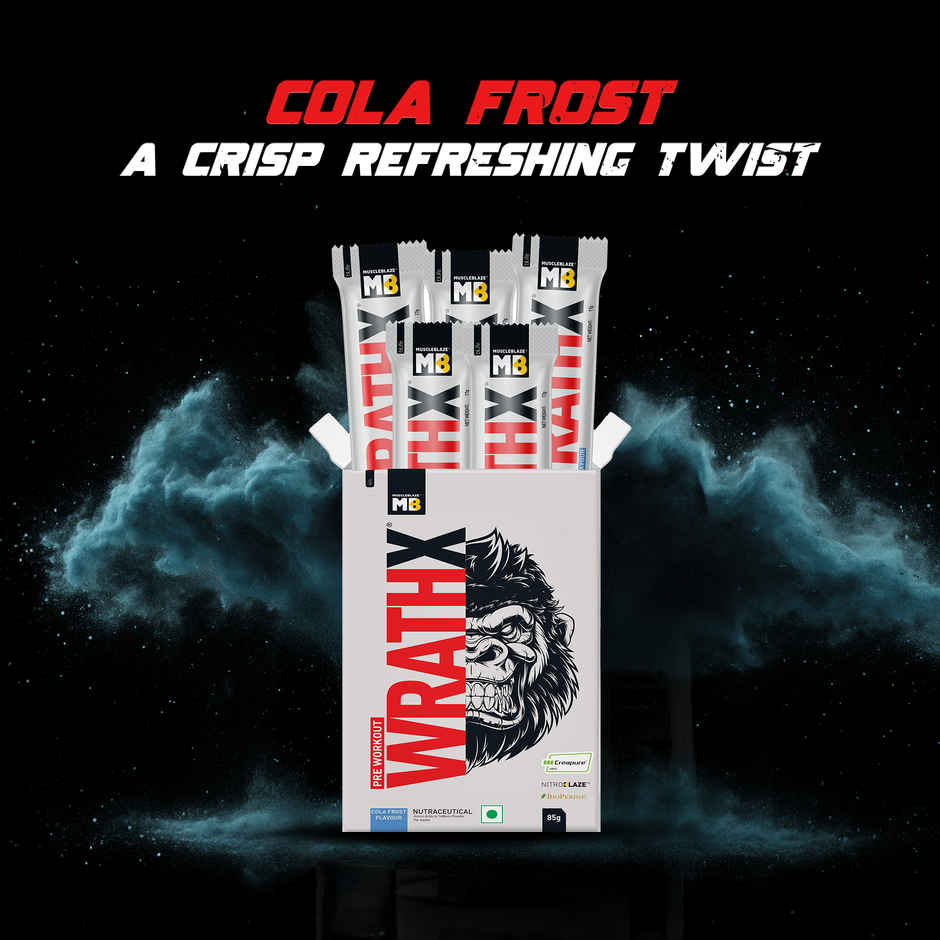 Muscleblaze Pre Workout Wrathx With Creapure, Nitroblaze & Bioperine | Cola Frost