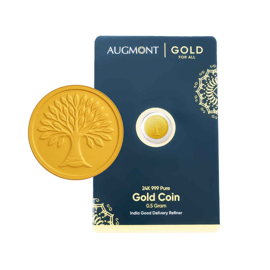 24 Karat 999 Pure Gold Coin | 0.5 g | Augmont