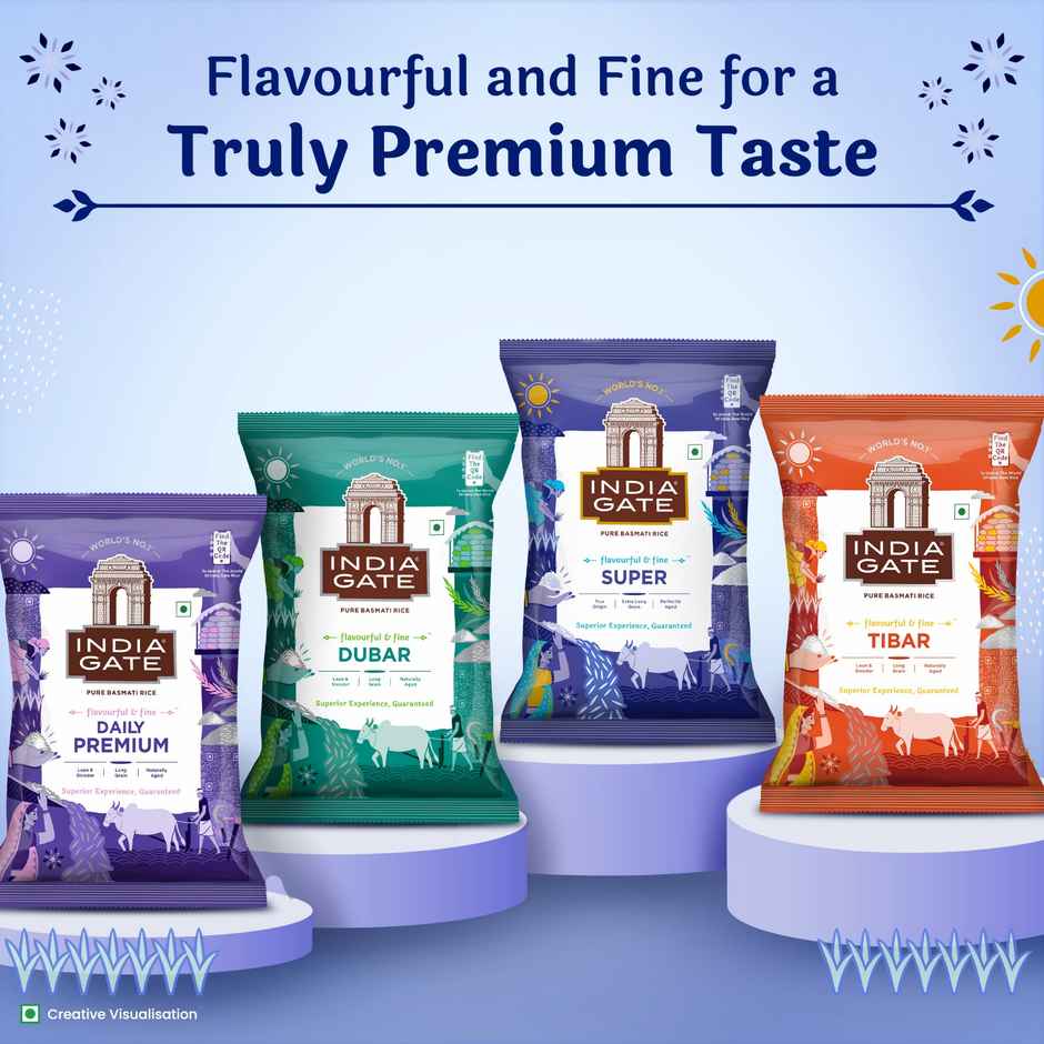 India Gate Flavourful and Fine Super Basmati Rice | Perfectly Aged Rice