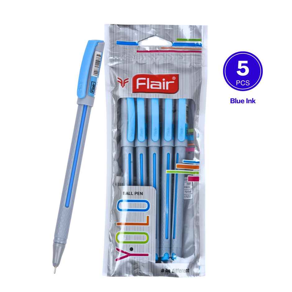 Flair Yolo Ball Pen Blue Pack Of 5
