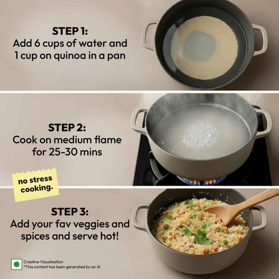 True Elements Wholegrain premium Quinoa | Gluten Free Quinoa Seeds | 6.7g Protein per serve