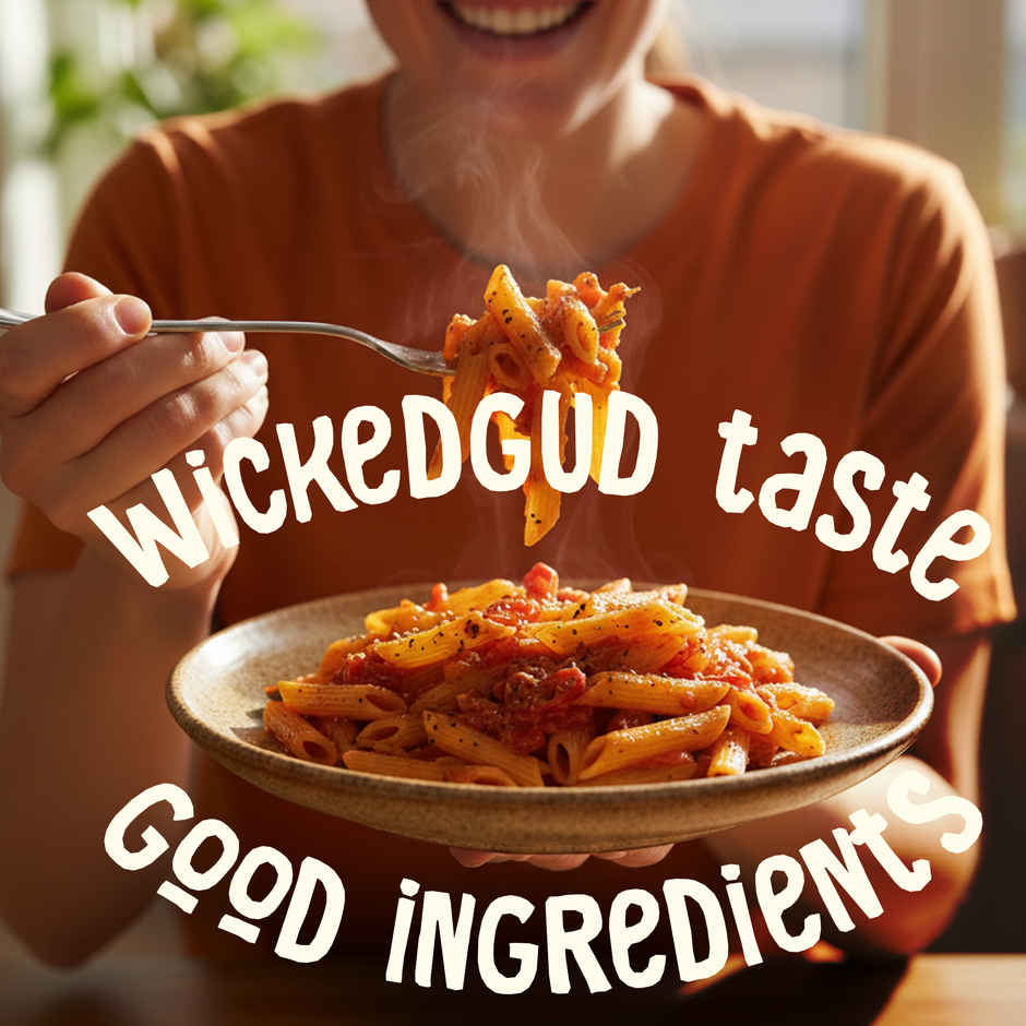 WickedGud Penne Pasta | Chickpeas | Red Lentil | Brown Rice and Durum Wheat
