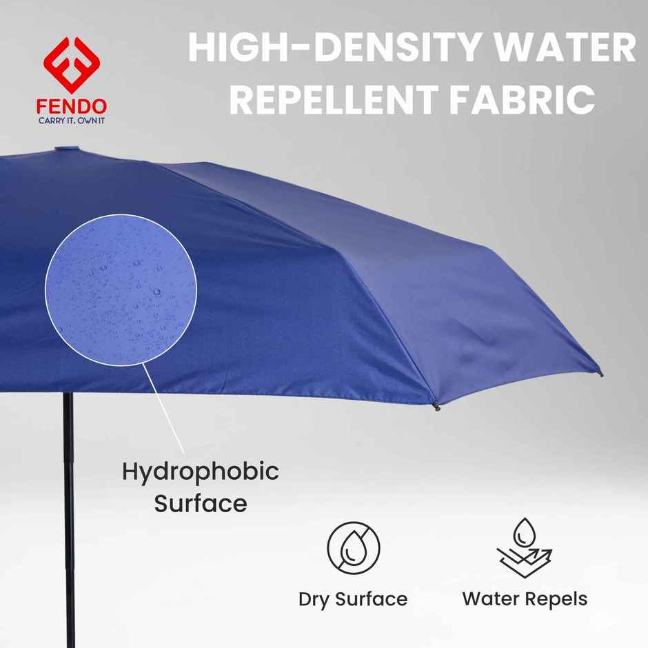 Fendo Capsule Umbrella With Cover | Navy Blue | 19 Inch | 5 Fold