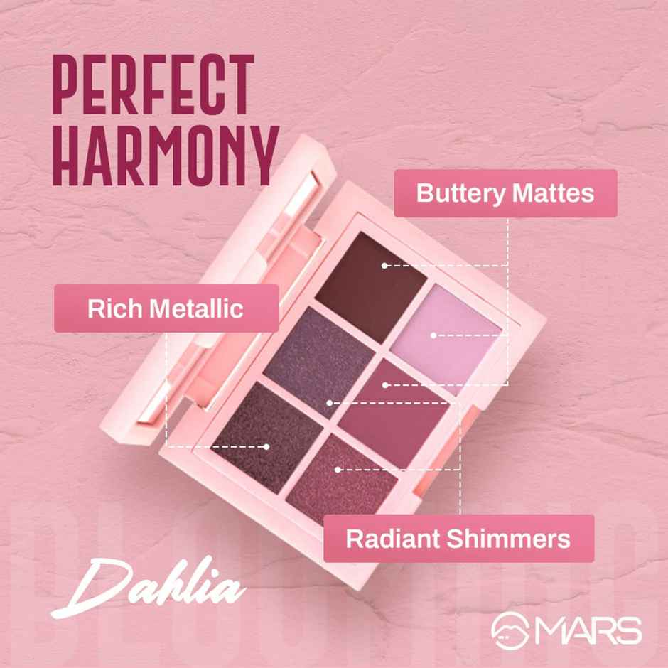 MARS Cosmetics Blooming Matte & Shimmer Eyeshadow Palette (4.8gm) (02-Dahlia)