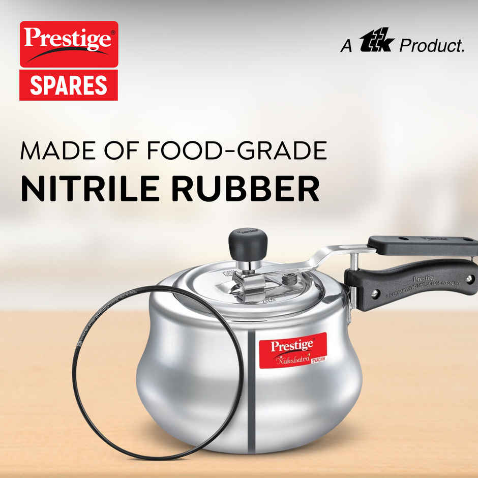 Prestige Nakshatra Inner Lid Pressure Cooker Gasket, 3 & 4 Litres - Black