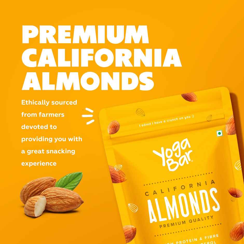 Yoga Bar Premium California Almonds |Badaam| Natural Crunchy Badam Giri|Nuts & Dry Fruits