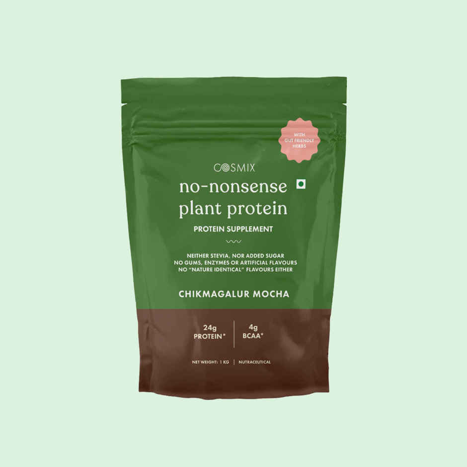 Cosmix No-Nonsense Plant Protein Chikmagalur Mocha, 24g Protein