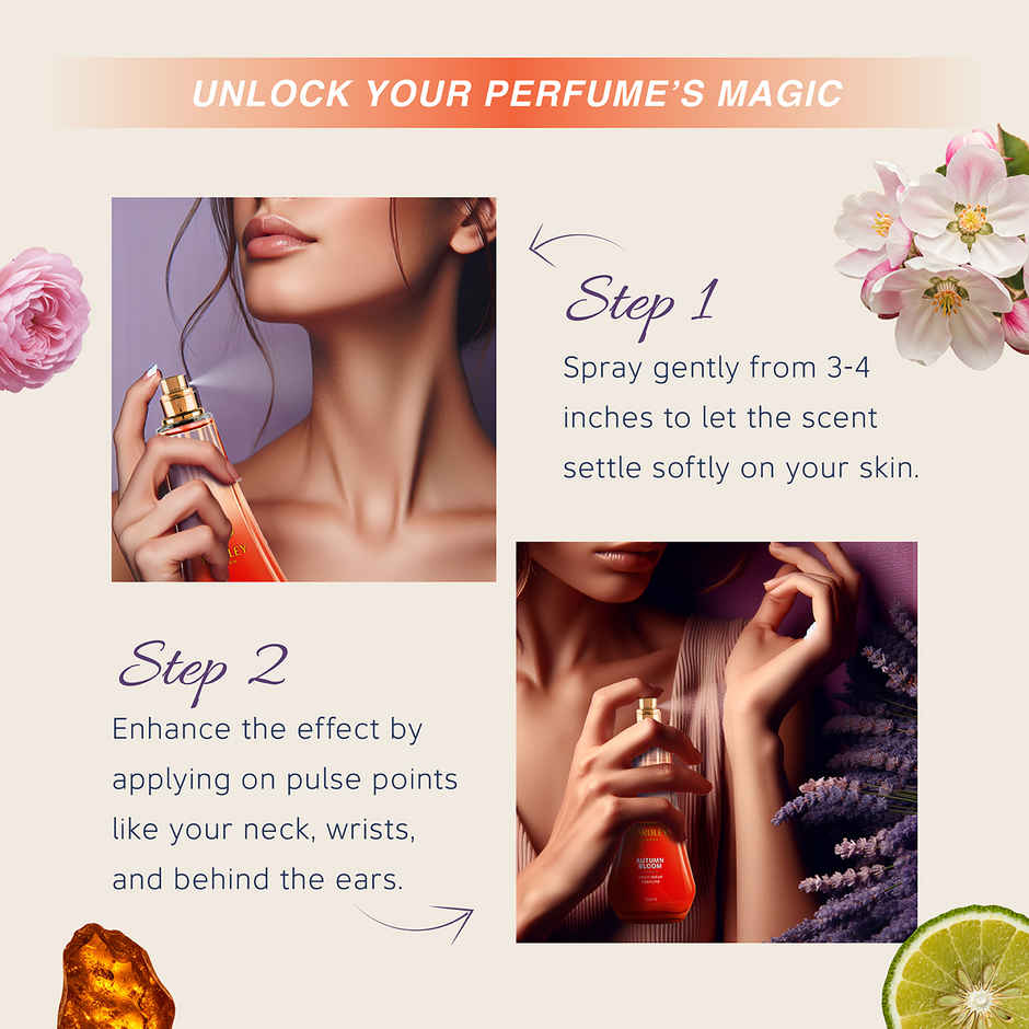 Yardley London Autumn Bloom Daily Wear Perfume | Plumeria And Orange Peony Perfume For Women