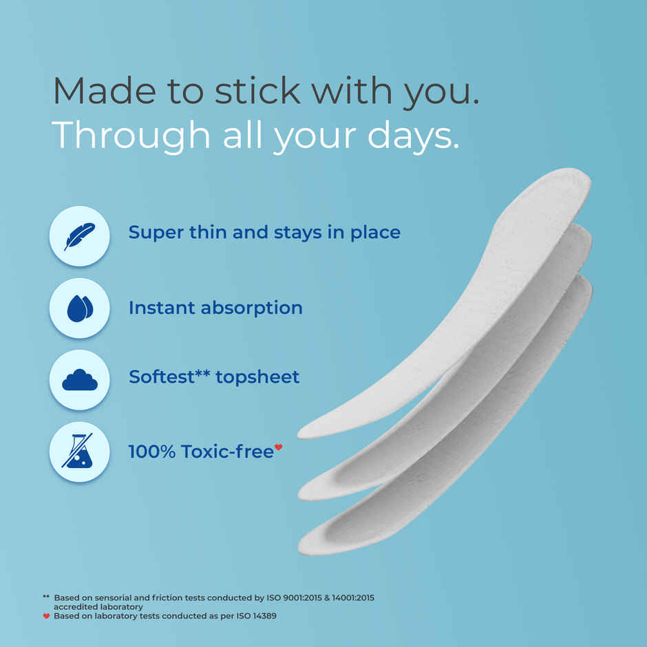 Nua Complete Comfort Sanitary Pads For Heavy Flow| 30 Xl+ (30pc) & Nua Panty Liners For Daily Use Regular - 160Mm (1pc) Combo