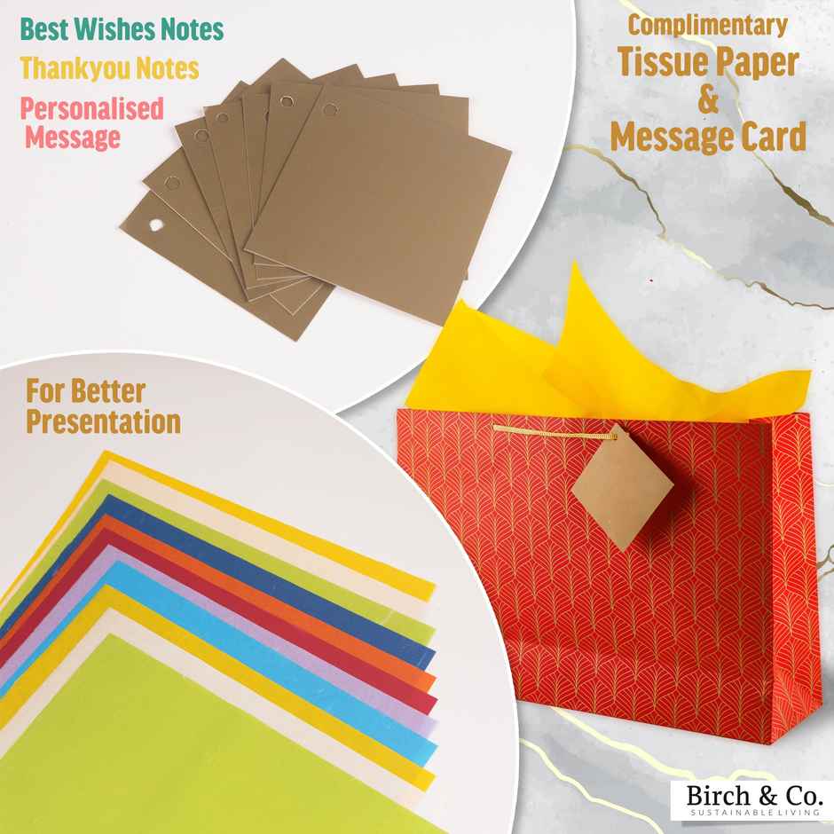 Birch & Co. Large Gift Bags | Red | Pack of 5