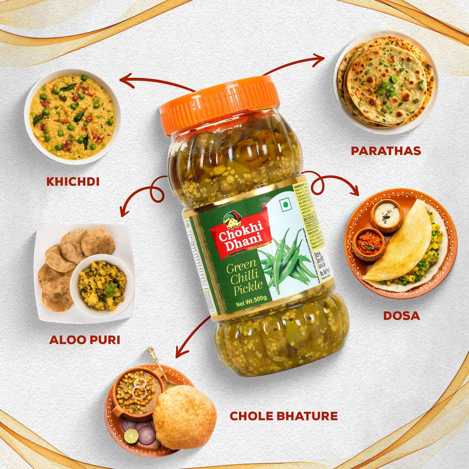 Chokhi Dhani Green Chilli Pickle | Rajasthani Hari Mirch Achar