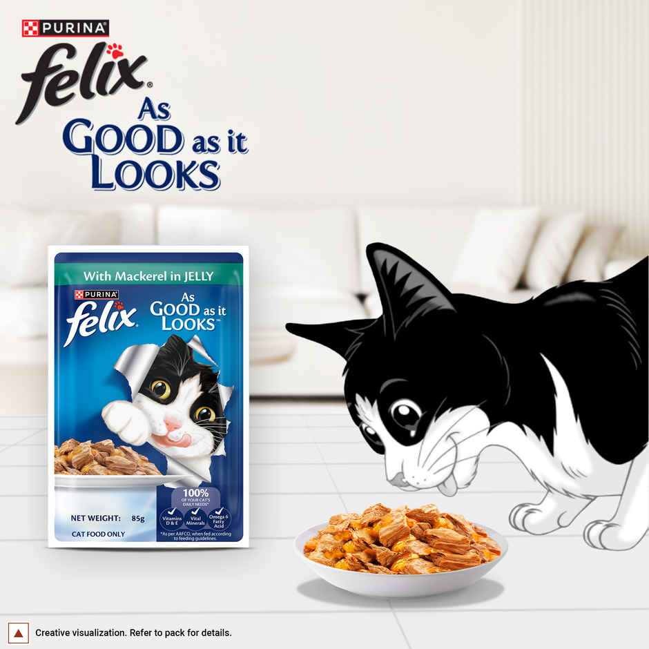 Felix Mackerel with Jelly Adult Cat Wet Food