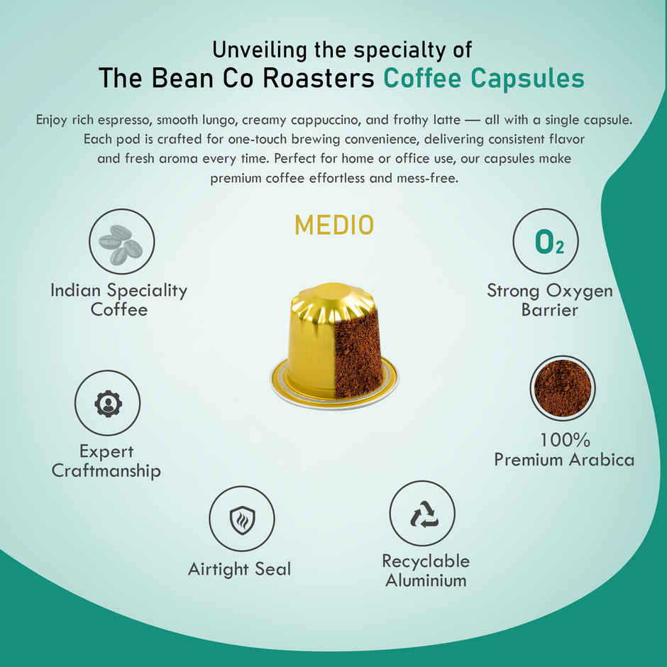 THE BEAN CO ROASTERS Medio Coffee Capsule | Medium Roast