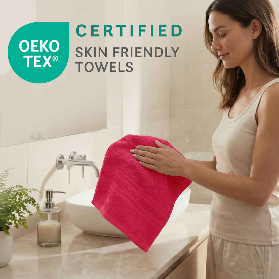 Mytrident Cotton Hand Towel | 400 GSM | Gym Towel Set - Candy Glow