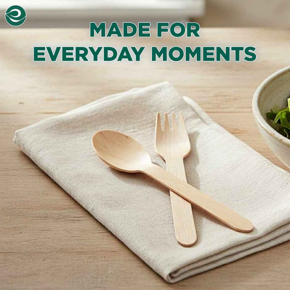 Eco Soul 160mm | 50 Count | Disposable Spoon and Fork