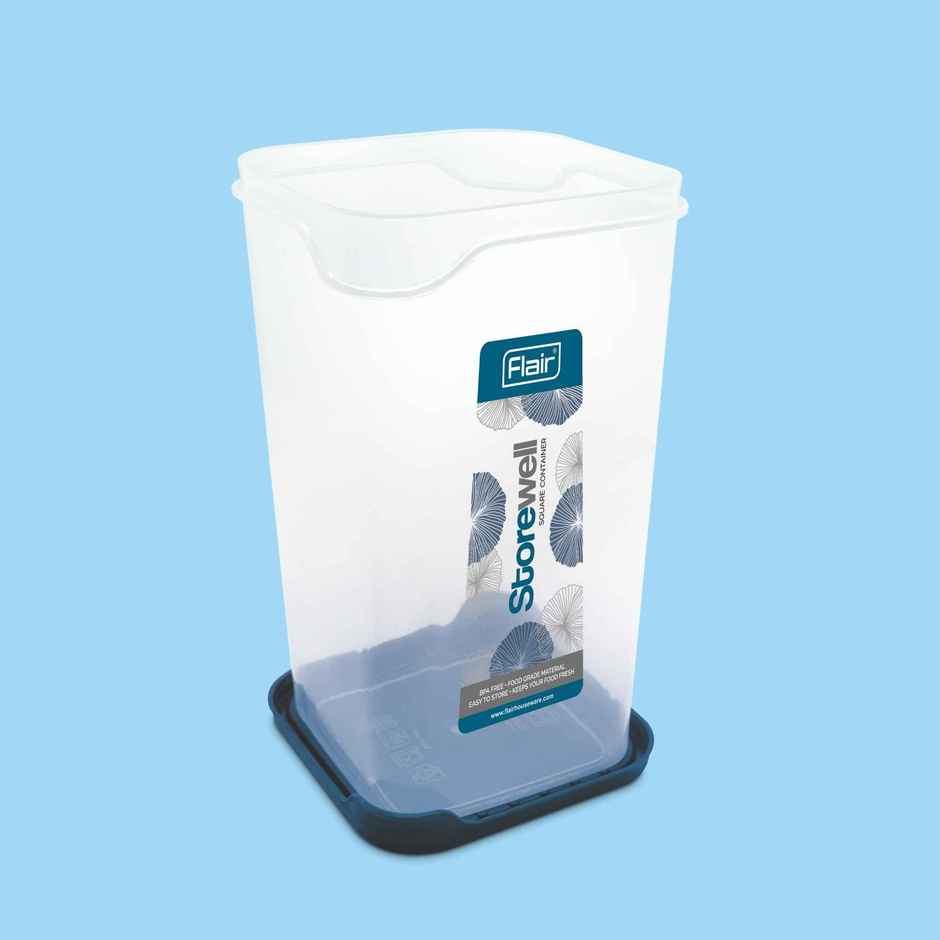 Flair Plastic Storewell Food Storage Containers 3000Ml (Blue), Food Grade, Bpa Free