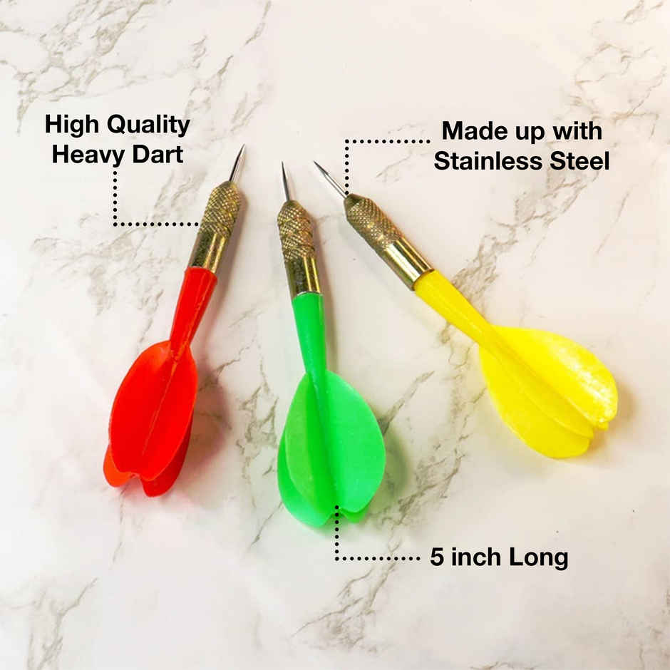 Zike Rugged Wooden Dart Board With 3 Neeedles