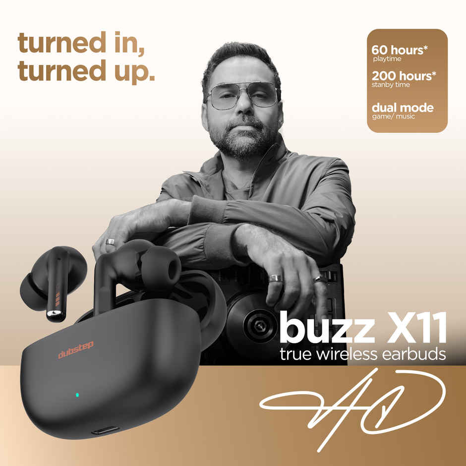 Dubstep Buzz X11 With 60 Hrs Playtime ENC TWS Earbuds | Black