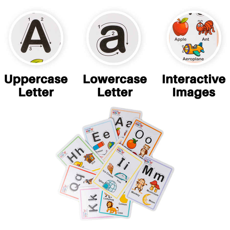 Ratna's Flash Card Alphabet | 13 Double Sided Cards| 2+ Years