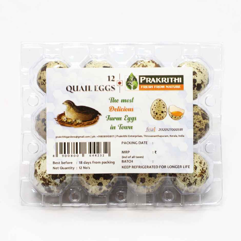 Prakrithi Quail Egg(Pack Of 12)