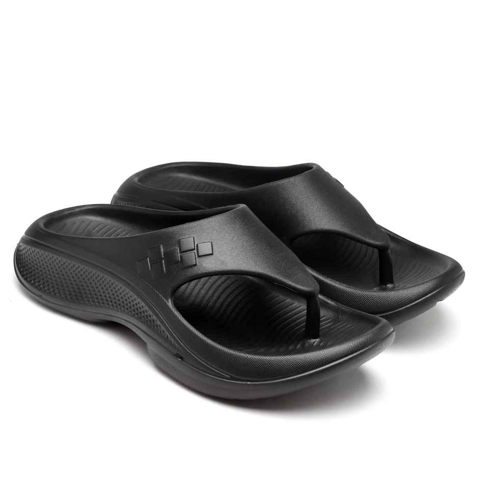 Asian Safari-01 Men Slippers Black (Size-8)
