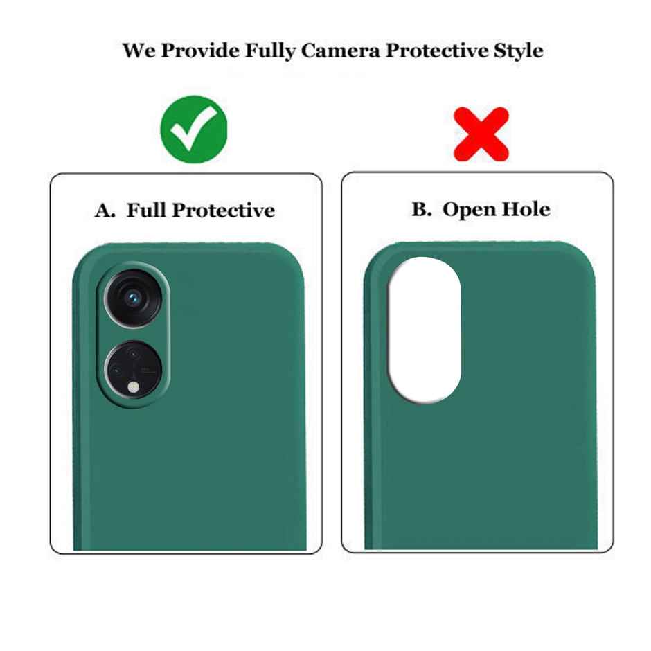 Artistque Case for Oppo Reno 8t 5g Back Cover - Plain Liquid Silicone Cover