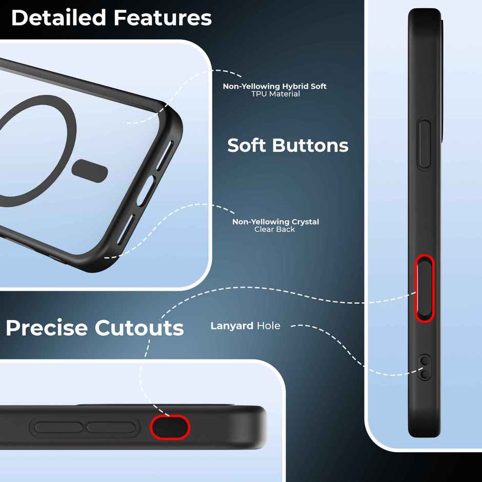 Artistque Case For iPhone 16 Pro Back Cover MagSafe Black