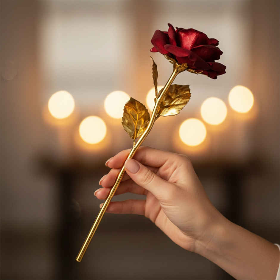 Bla Bli Blu Cotton Kisses Perfume For Women (90ml) & Red Metal Rose For Valentine'S Day (1pc) Combo