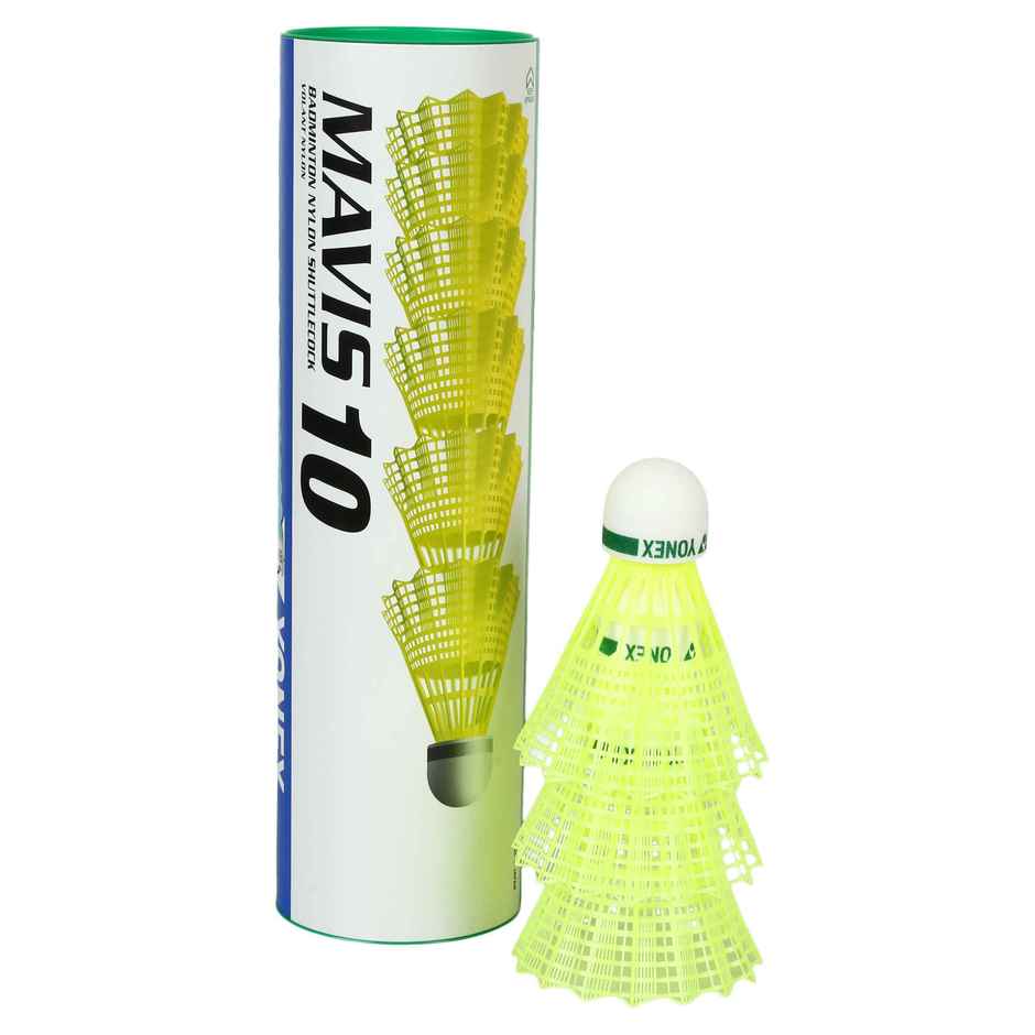 Yonex Badminton Shuttles-Nylon Mavis10 | Green Yellow