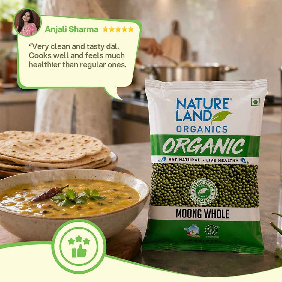 Natureland Organics Green Moong Dal Whole