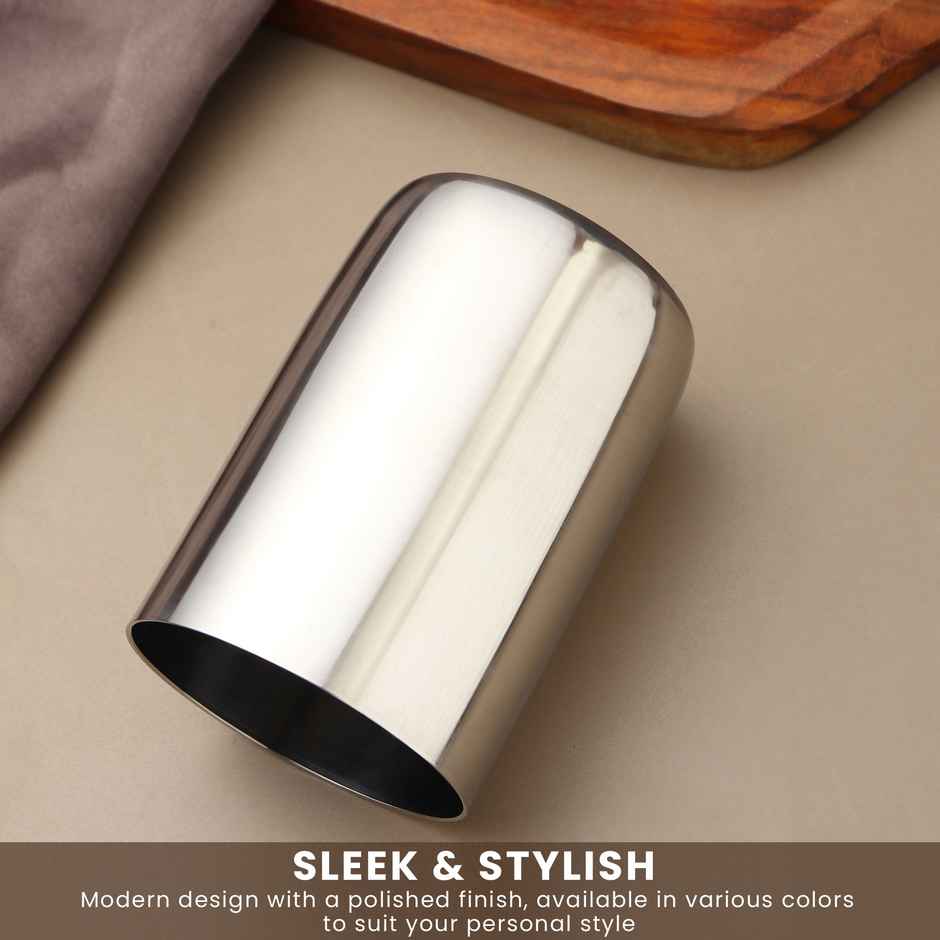 Limetro Steel 6 Pcs Amarpali Glasses Set | 300 ml | Steel