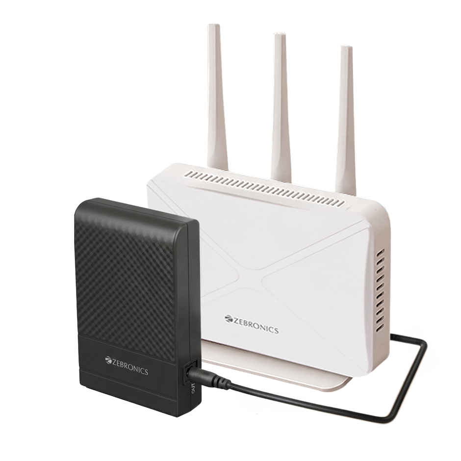 Zebronics EnergiUPS 4K Router UPS | 4000mAh | 4H Backup | 3A Output | Fast Charging