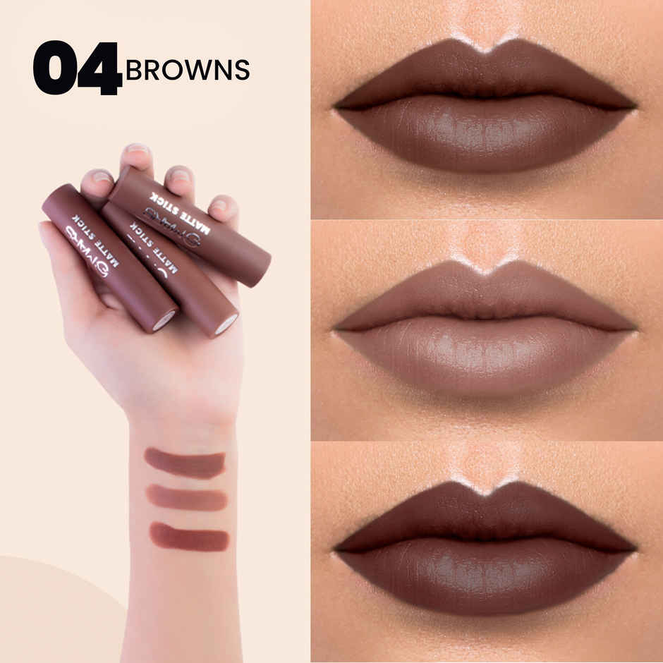 MARS Cosmetics Gift Box Set of 3 Matte Lipsticks | 04-Brown