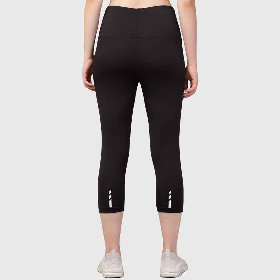 Fflirtygo Women's Capri 4 Way Stretch Slim Fit Leggings Fsc Black | M