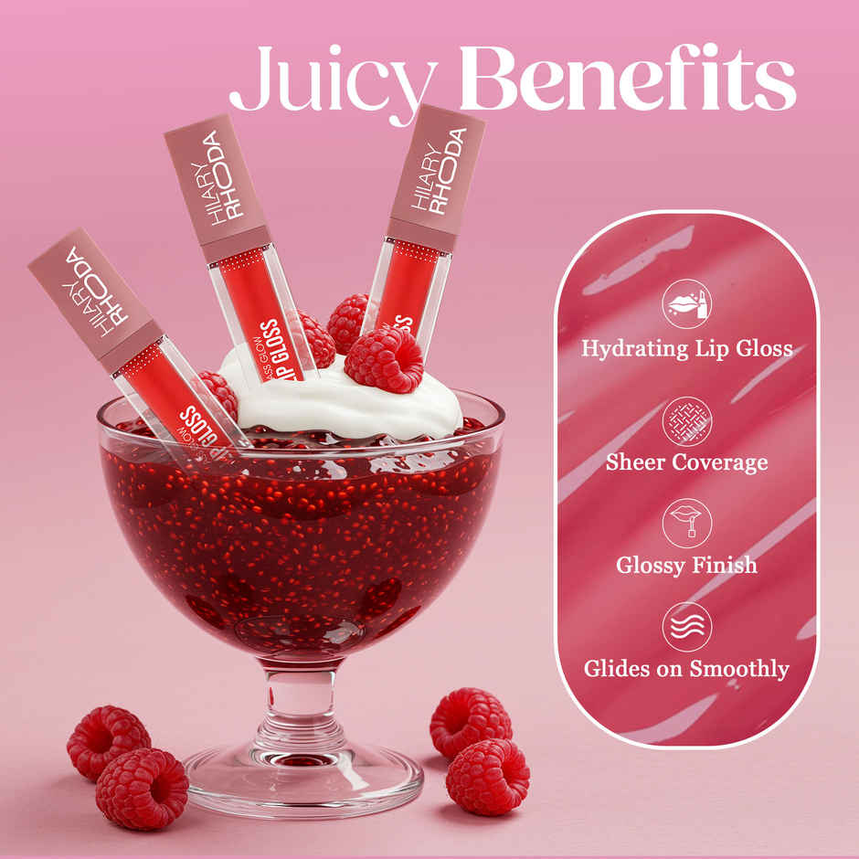 Hilary Rhoda Glass Glow Lip Gloss | Nourishing & Hydrating Lip Gloss | Plumalicious | Shade 05