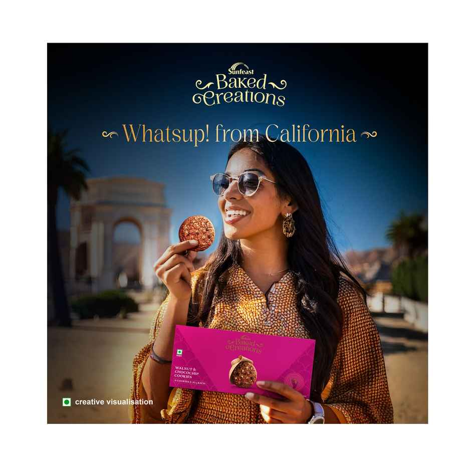 Walnut & Chocochip Cookies Crafted with Californian Walnuts by Sunfeast Baked Creations