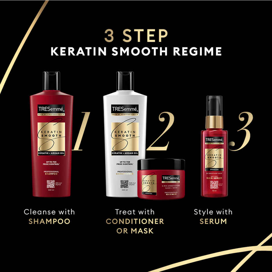 TRESemme Keratin Smooth Anti-Frizz Hair Serum, Smoothens Dry & Frizzy Hair
